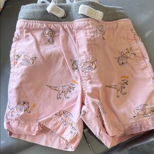 Toddler Pink Dinosaur Print Pull-On Shorts